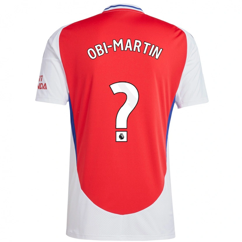 Danxen Niño Camiseta Chido Obi-Martin #0 Rojo Blanco 1ª Equipación 2024/25 La Camisa