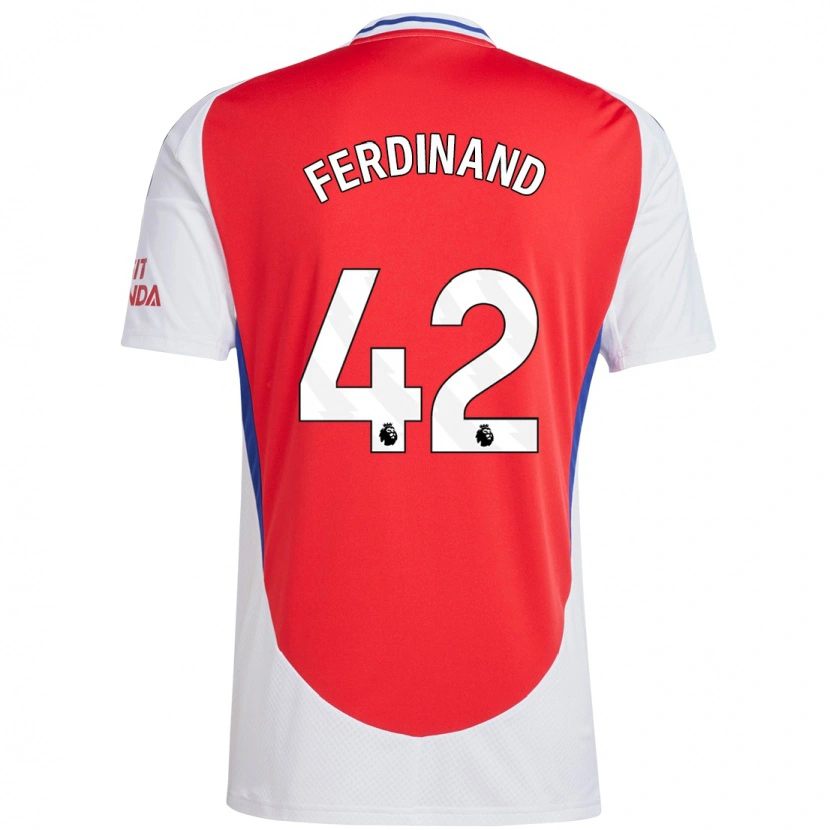 Danxen Niño Camiseta Seb Ferdinand #42 Rojo Blanco 1ª Equipación 2024/25 La Camisa