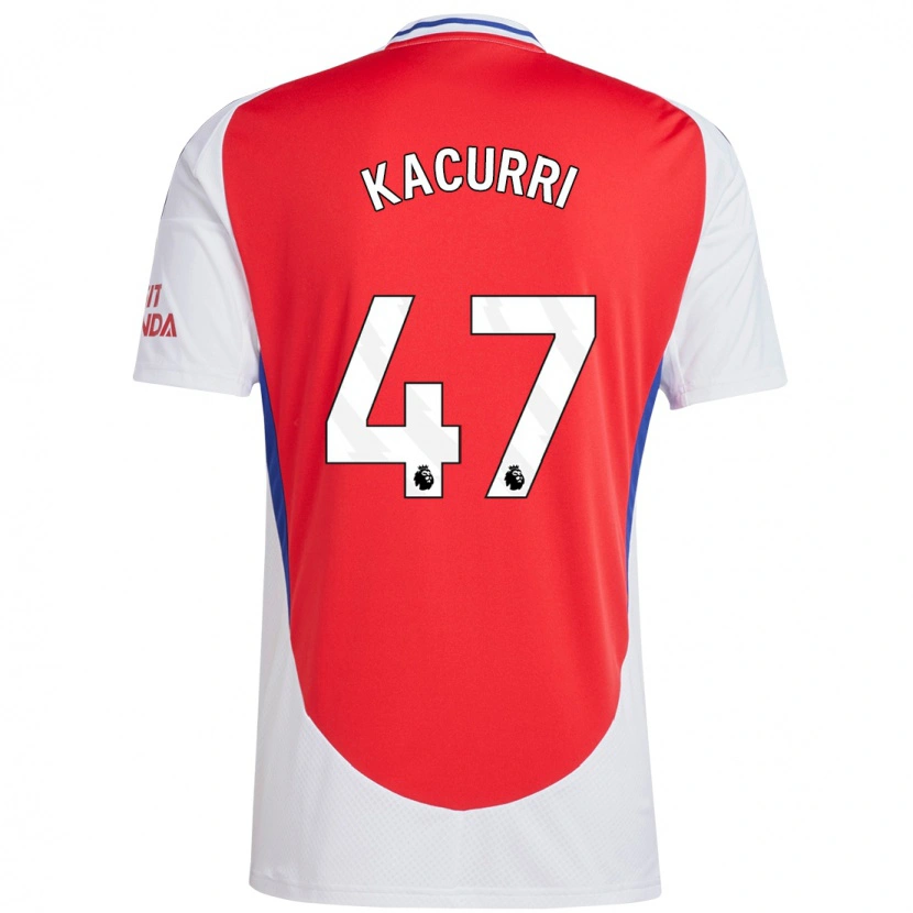 Danxen Niño Camiseta Maldini Kacurri #47 Rojo Blanco 1ª Equipación 2024/25 La Camisa