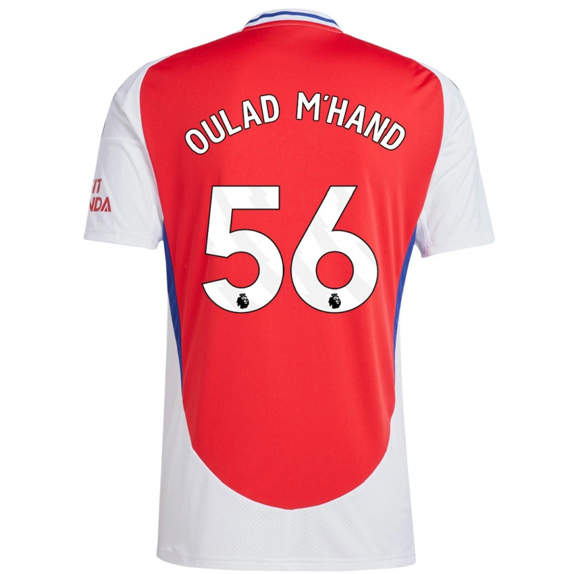 Danxen Niño Camiseta Salah-Eddine Oulad M'hand #56 Rojo Blanco 1ª Equipación 2024/25 La Camisa