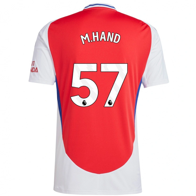Danxen Niño Camiseta Ismail Oulad M'hand #57 Rojo Blanco 1ª Equipación 2024/25 La Camisa