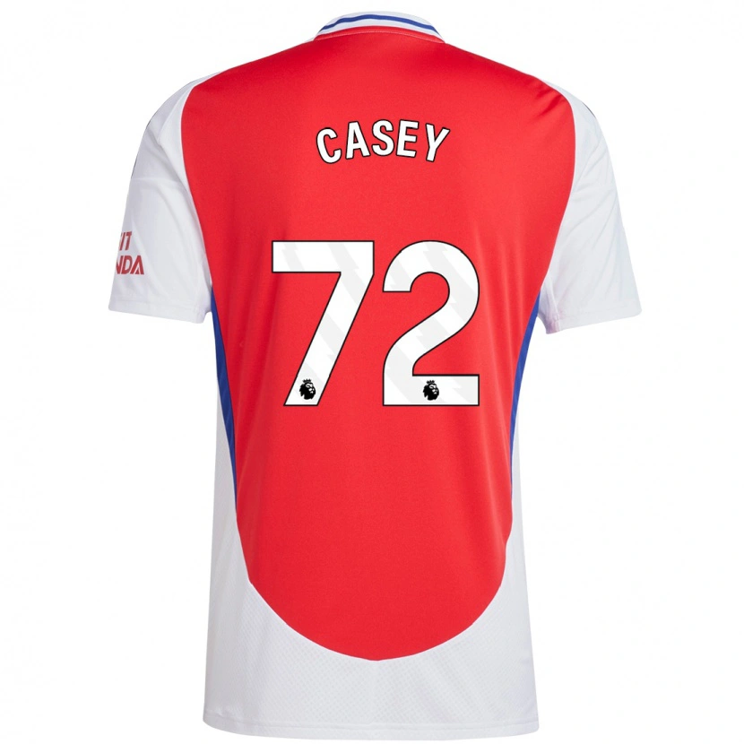 Danxen Niño Camiseta Dan Casey #72 Rojo Blanco 1ª Equipación 2024/25 La Camisa