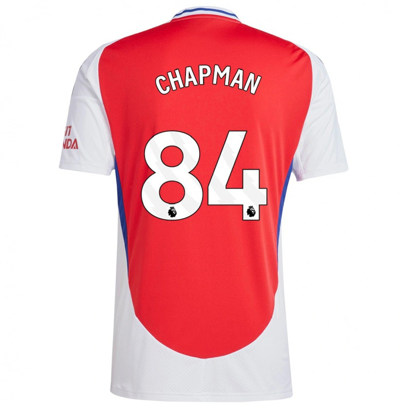 Danxen Niño Camiseta Samuel Chapman #84 Rojo Blanco 1ª Equipación 2024/25 La Camisa