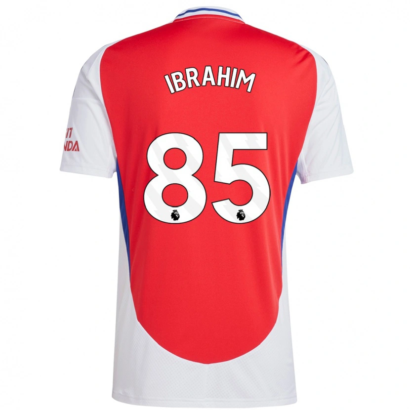 Danxen Niño Camiseta Ife Ibrahim #85 Rojo Blanco 1ª Equipación 2024/25 La Camisa