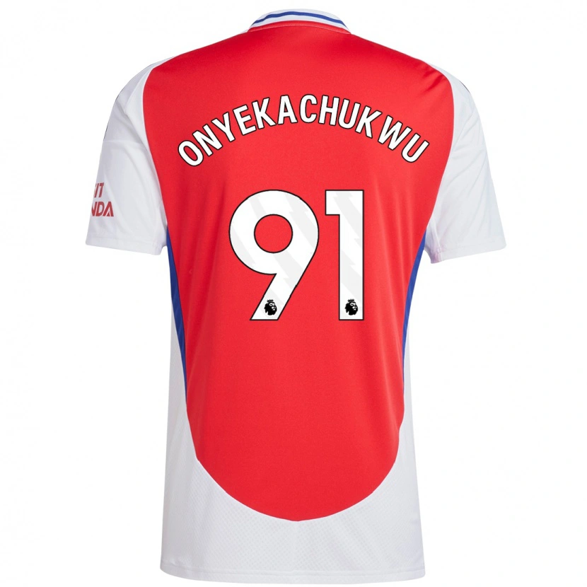 Danxen Niño Camiseta Samuel Onyekachukwu #91 Rojo Blanco 1ª Equipación 2024/25 La Camisa