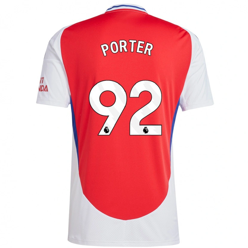 Danxen Niño Camiseta Jack Porter #92 Rojo Blanco 1ª Equipación 2024/25 La Camisa