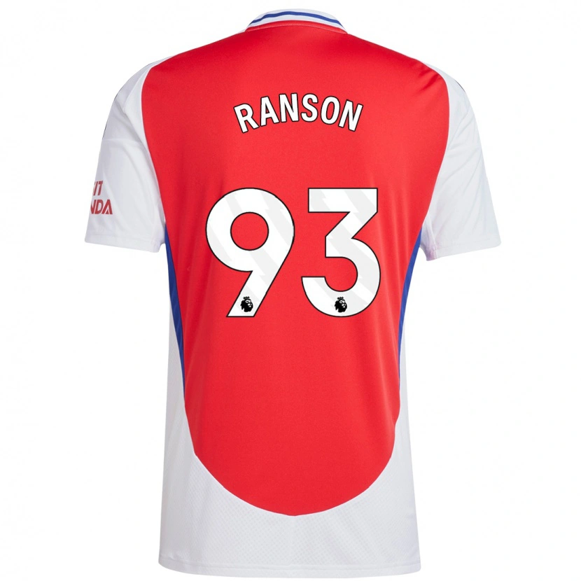 Danxen Niño Camiseta Khari Ranson #93 Rojo Blanco 1ª Equipación 2024/25 La Camisa