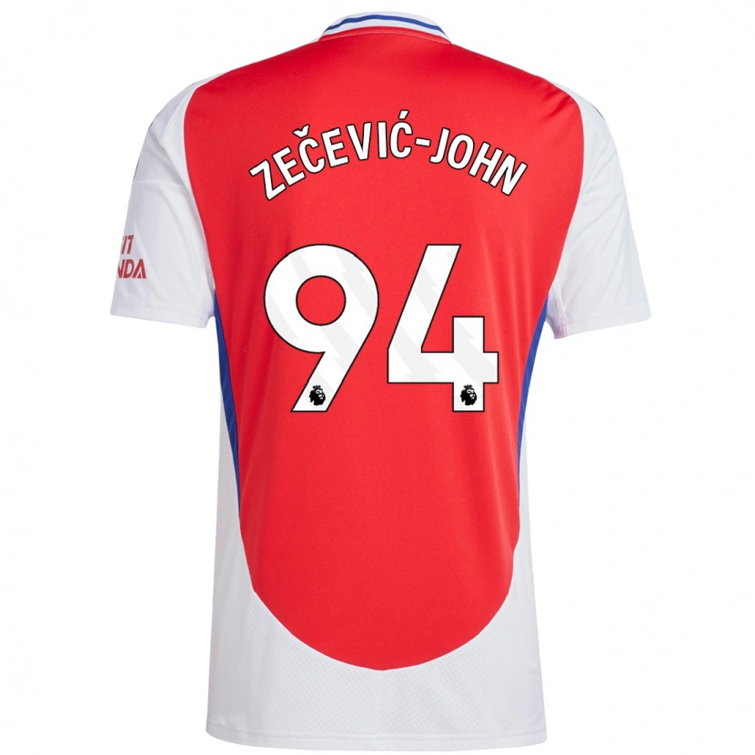 Danxen Niño Camiseta Louis Zečević-John #94 Rojo Blanco 1ª Equipación 2024/25 La Camisa