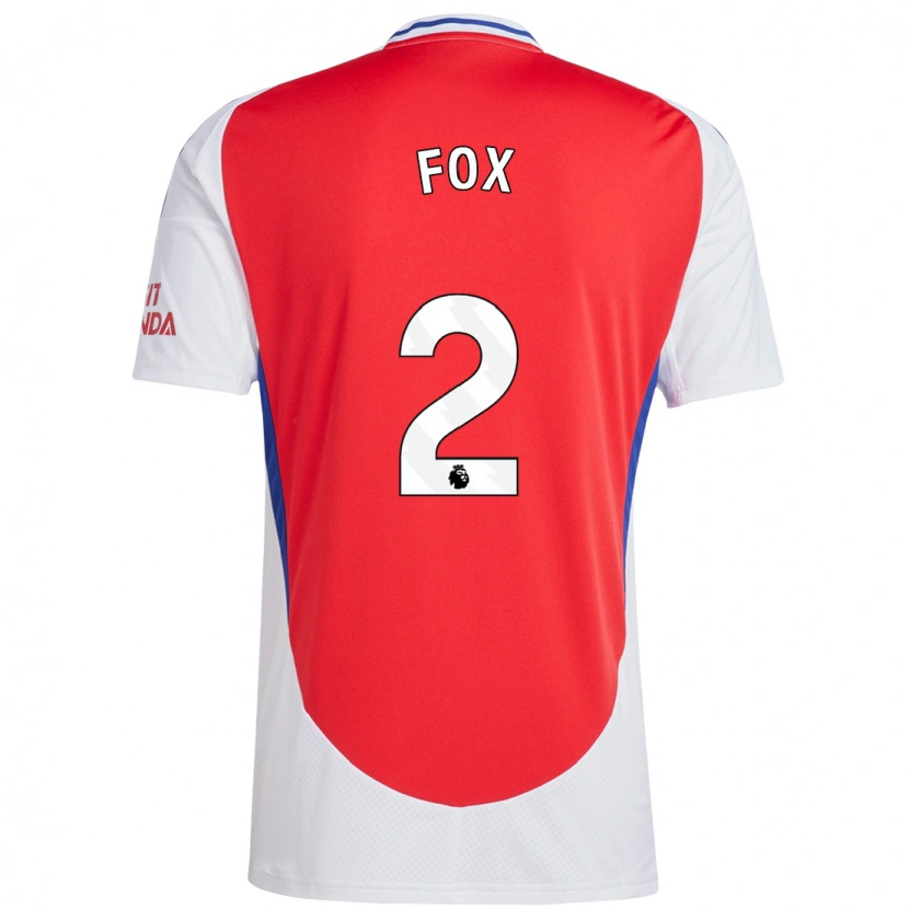 Danxen Niño Camiseta Emily Fox #2 Rojo Blanco 1ª Equipación 2024/25 La Camisa