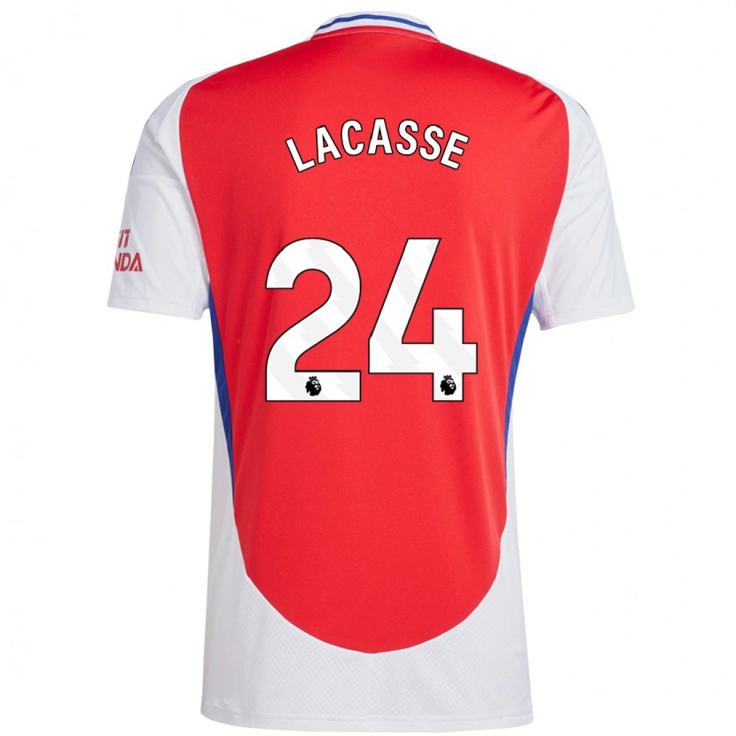 Danxen Niño Camiseta Cloé Lacasse #24 Rojo Blanco 1ª Equipación 2024/25 La Camisa