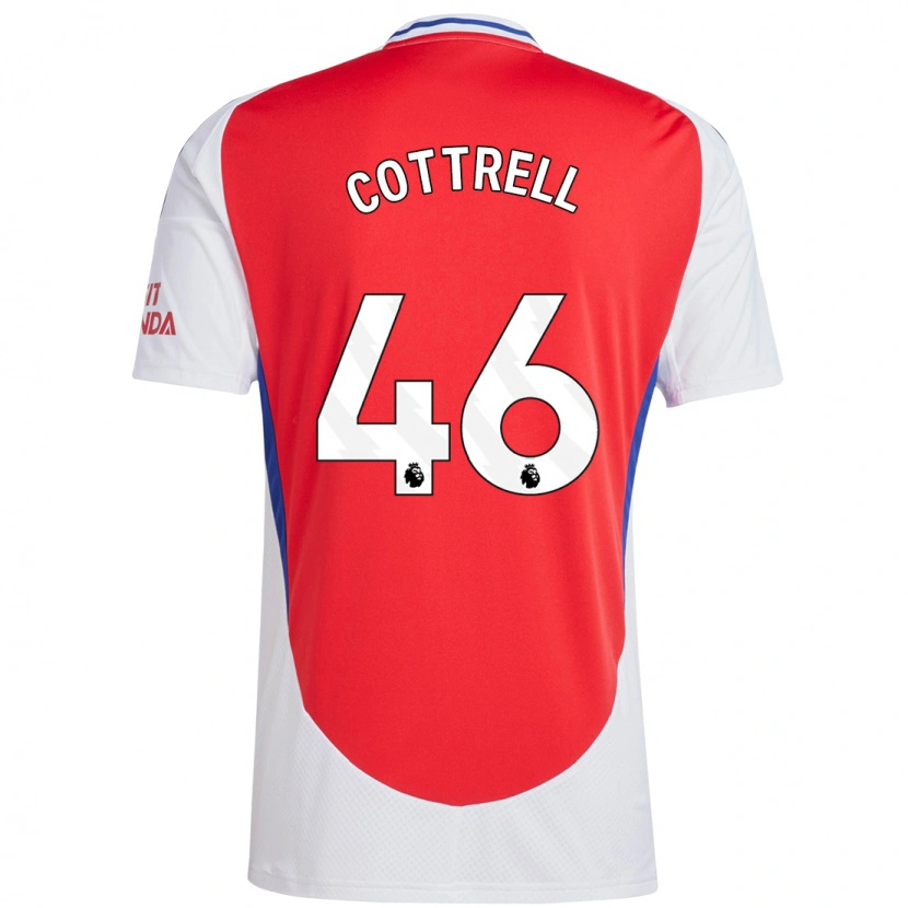 Danxen Niño Camiseta Ben Cottrell #46 Rojo Blanco 1ª Equipación 2024/25 La Camisa