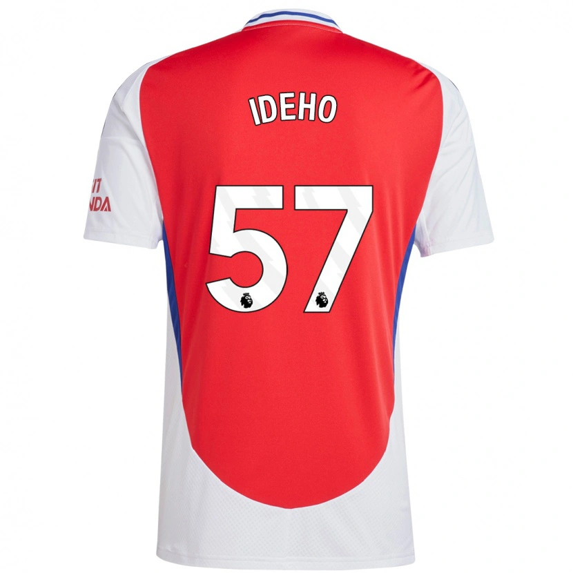 Danxen Niño Camiseta Joel Ideho #57 Rojo Blanco 1ª Equipación 2024/25 La Camisa