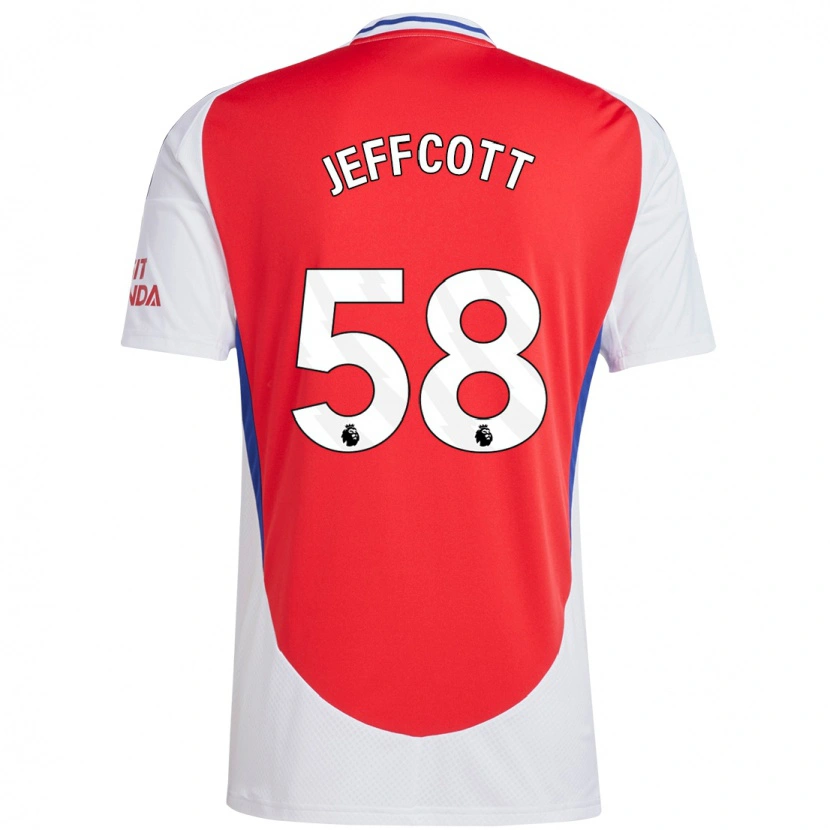 Danxen Niño Camiseta Henry Jeffcott #58 Rojo Blanco 1ª Equipación 2024/25 La Camisa