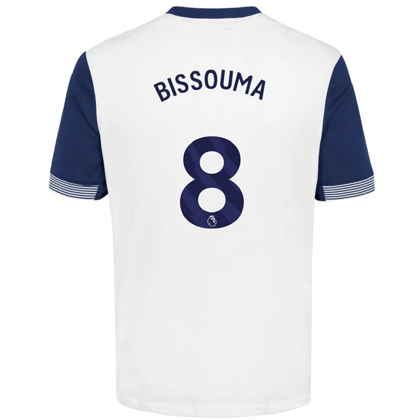 Danxen Niño Camiseta Yves Bissouma #8 Blanco Azul 1ª Equipación 2024/25 La Camisa