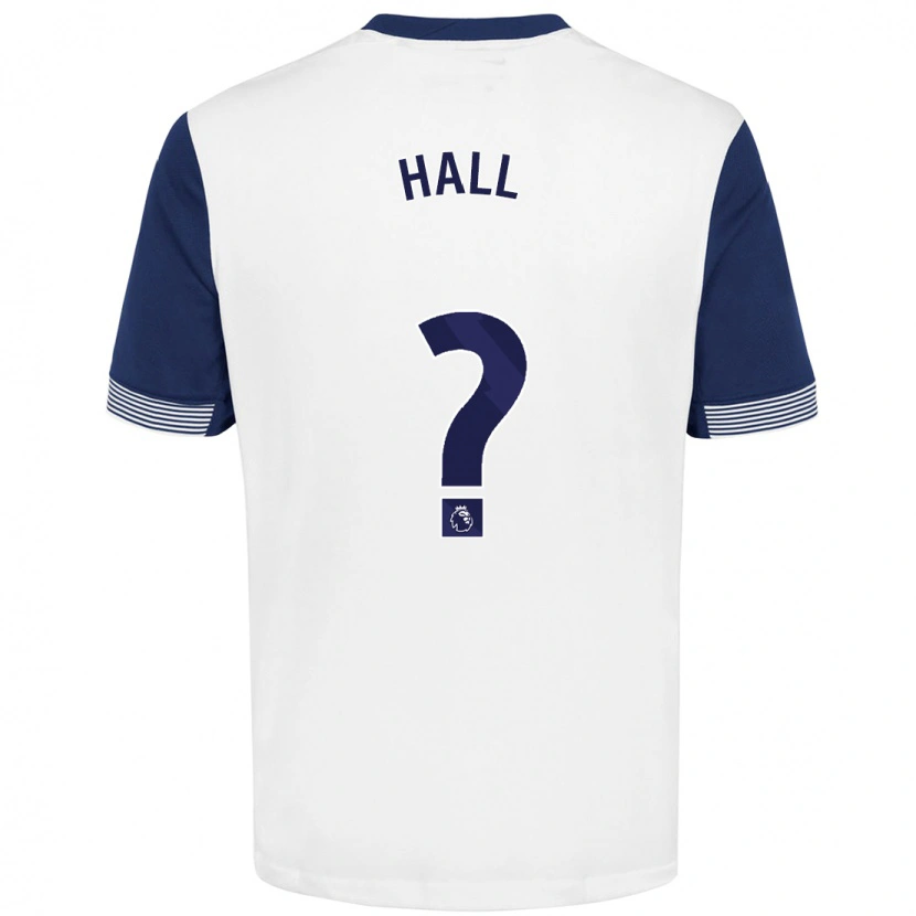 Danxen Niño Camiseta Tye Hall #0 Blanco Azul 1ª Equipación 2024/25 La Camisa