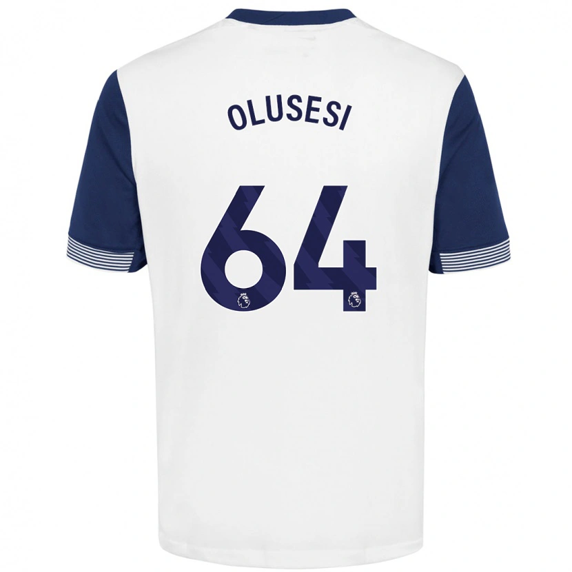 Danxen Niño Camiseta Callum Olusesi #64 Blanco Azul 1ª Equipación 2024/25 La Camisa