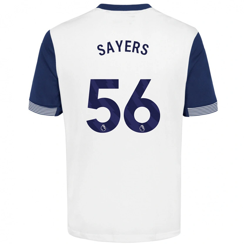 Danxen Niño Camiseta Charlie Sayers #56 Blanco Azul 1ª Equipación 2024/25 La Camisa
