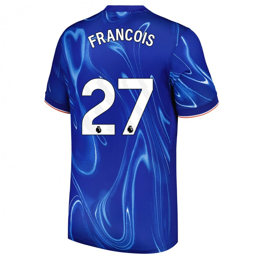 Danxen Niño Camiseta Oriane Jean-François #27 Azul Blanco 1ª Equipación 2024/25 La Camisa