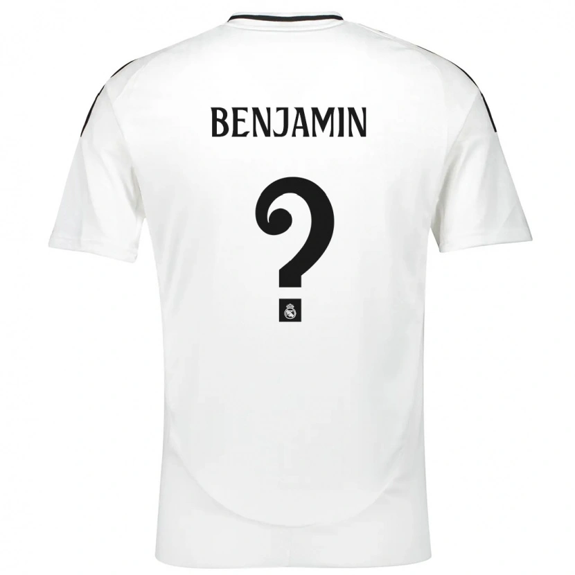 Danxen Niño Camiseta Emanuel Benjamin #0 Blanco 1ª Equipación 2024/25 La Camisa
