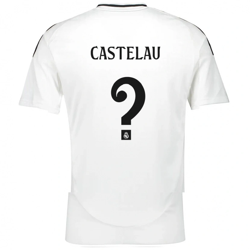 Danxen Niño Camiseta Alber Castelau #0 Blanco 1ª Equipación 2024/25 La Camisa