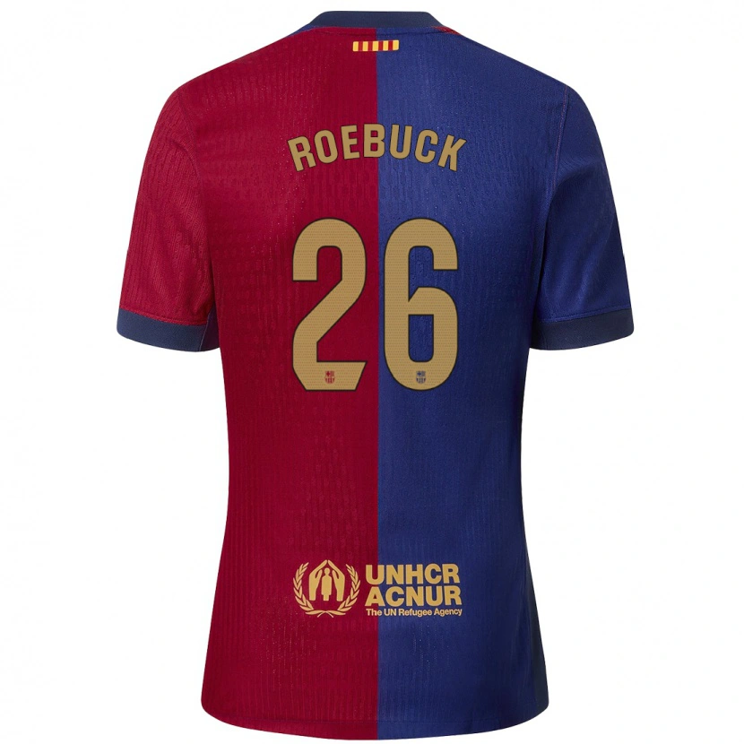 Danxen Niño Camiseta Ellie Roebuck #26 Azul Rojo 1ª Equipación 2024/25 La Camisa