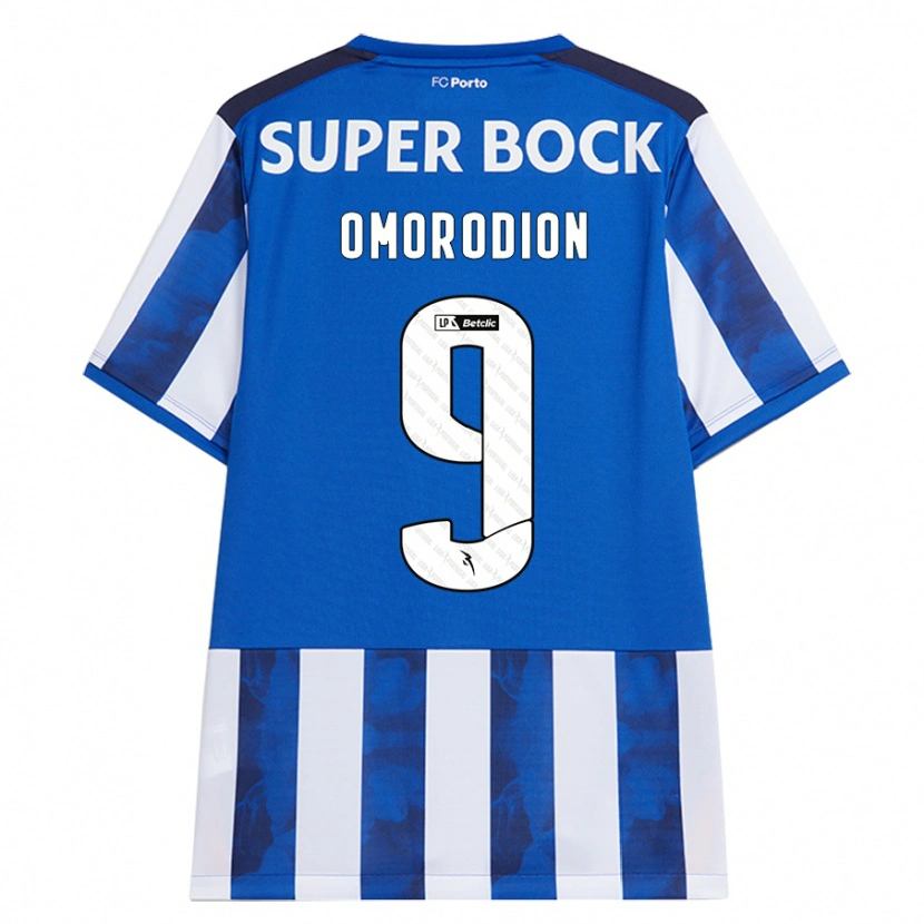 Danxen Niño Camiseta Samu Omorodion #9 Azul Blanco 1ª Equipación 2024/25 La Camisa