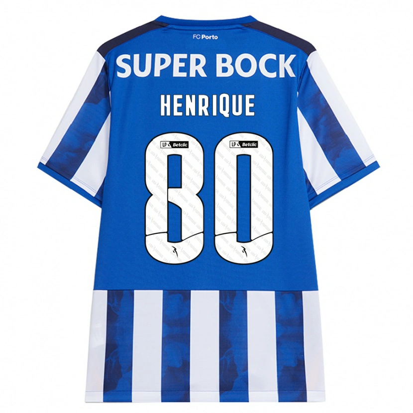 Danxen Niño Camiseta Kaio Henrique #80 Azul Blanco 1ª Equipación 2024/25 La Camisa