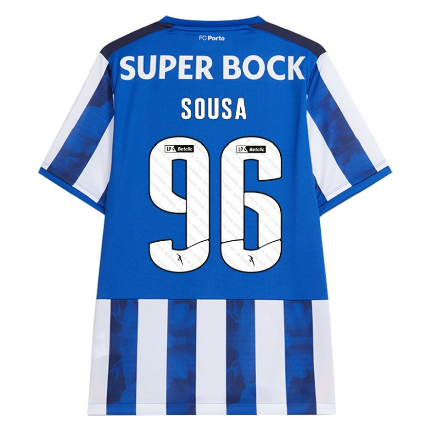 Danxen Niño Camiseta Filipe Sousa #96 Azul Blanco 1ª Equipación 2024/25 La Camisa
