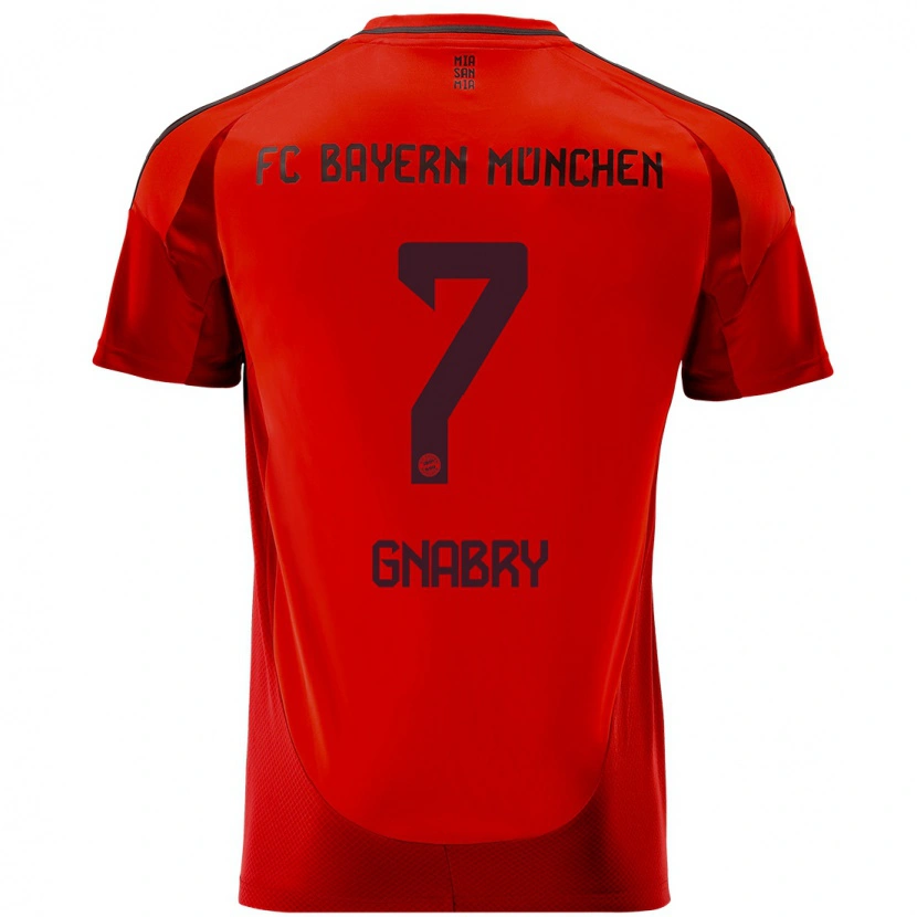 Danxen Niño Camiseta Serge Gnabry #7 Rojo 1ª Equipación 2024/25 La Camisa