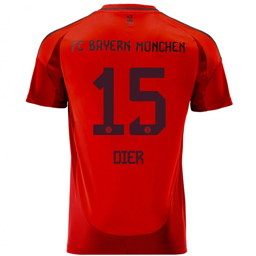 Danxen Niño Camiseta Eric Dier #15 Rojo 1ª Equipación 2024/25 La Camisa
