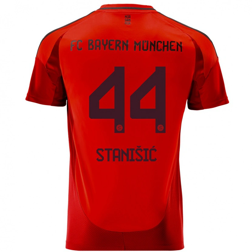 Danxen Niño Camiseta Josip Stanisic #44 Rojo 1ª Equipación 2024/25 La Camisa