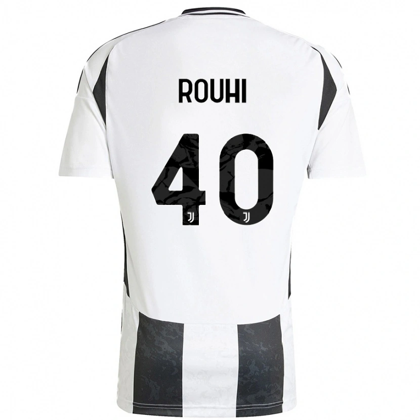 Danxen Niño Camiseta Jonas Rouhi #40 Blanco Negro 1ª Equipación 2024/25 La Camisa