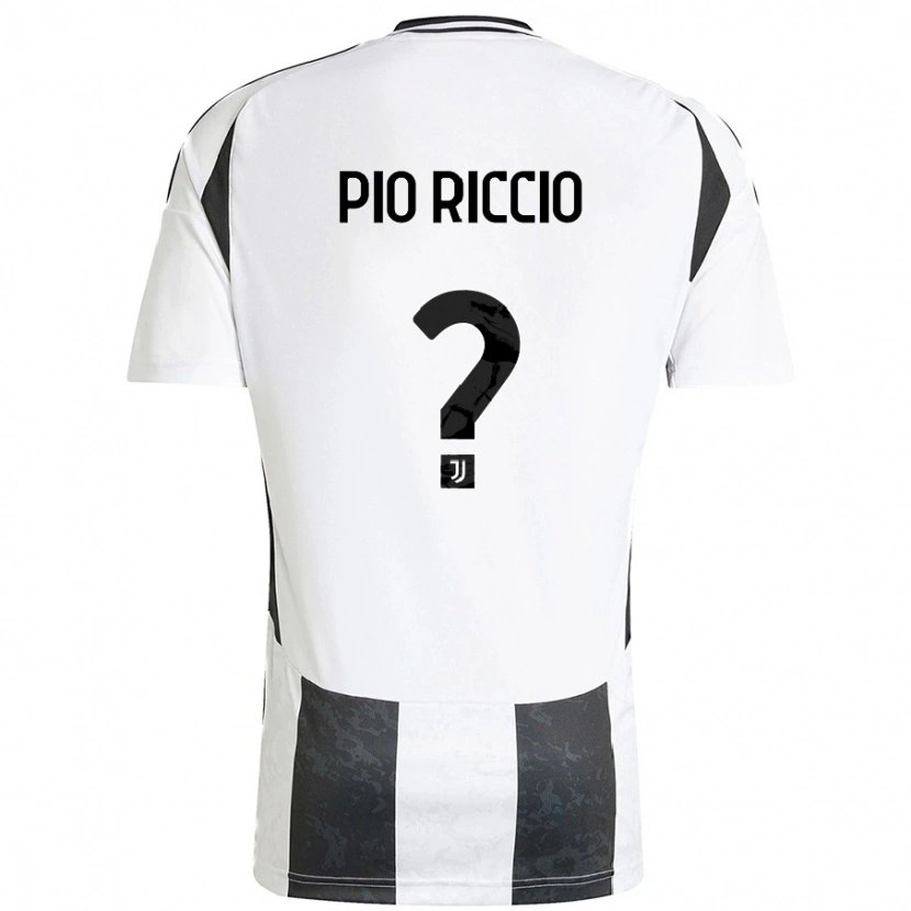 Danxen Niño Camiseta Alessandro Pio Riccio #0 Blanco Negro 1ª Equipación 2024/25 La Camisa