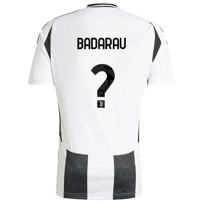 Danxen Niño Camiseta Fabio Bădărău #0 Blanco Negro 1ª Equipación 2024/25 La Camisa