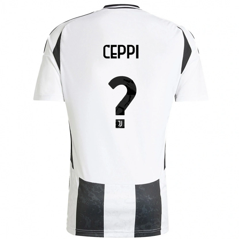 Danxen Niño Camiseta Paolo Ceppi #0 Blanco Negro 1ª Equipación 2024/25 La Camisa