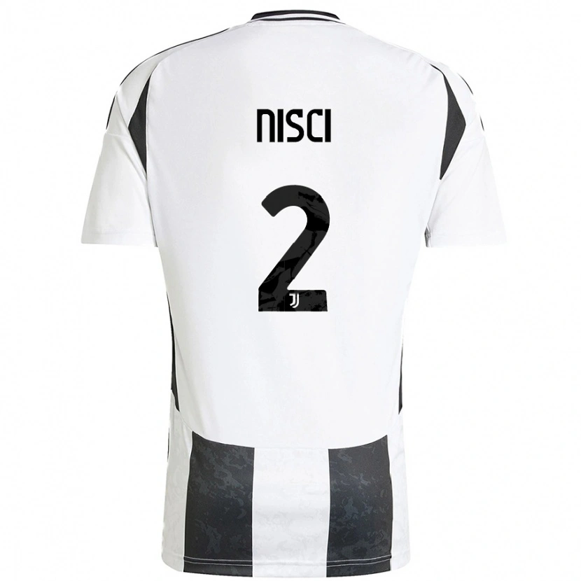 Danxen Niño Camiseta Alessandro Nisci #2 Blanco Negro 1ª Equipación 2024/25 La Camisa