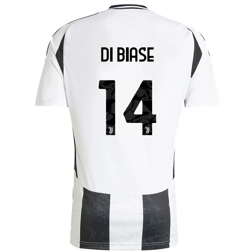 Danxen Niño Camiseta Gianmarco Di Biase #14 Blanco Negro 1ª Equipación 2024/25 La Camisa