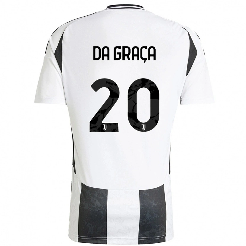 Danxen Niño Camiseta Cosimo Da Graça #20 Blanco Negro 1ª Equipación 2024/25 La Camisa