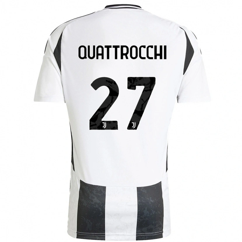 Danxen Niño Camiseta Juan Ignacio Quattrocchi #27 Blanco Negro 1ª Equipación 2024/25 La Camisa