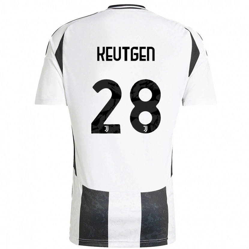 Danxen Niño Camiseta Enzo Keutgen #28 Blanco Negro 1ª Equipación 2024/25 La Camisa