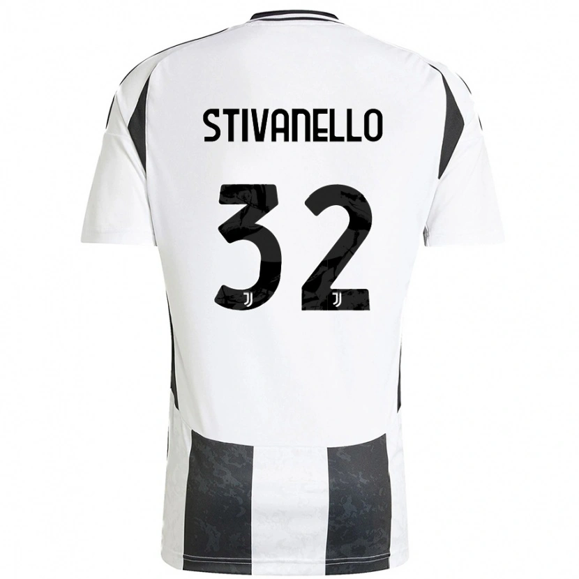 Danxen Niño Camiseta Riccardo Stivanello #32 Blanco Negro 1ª Equipación 2024/25 La Camisa