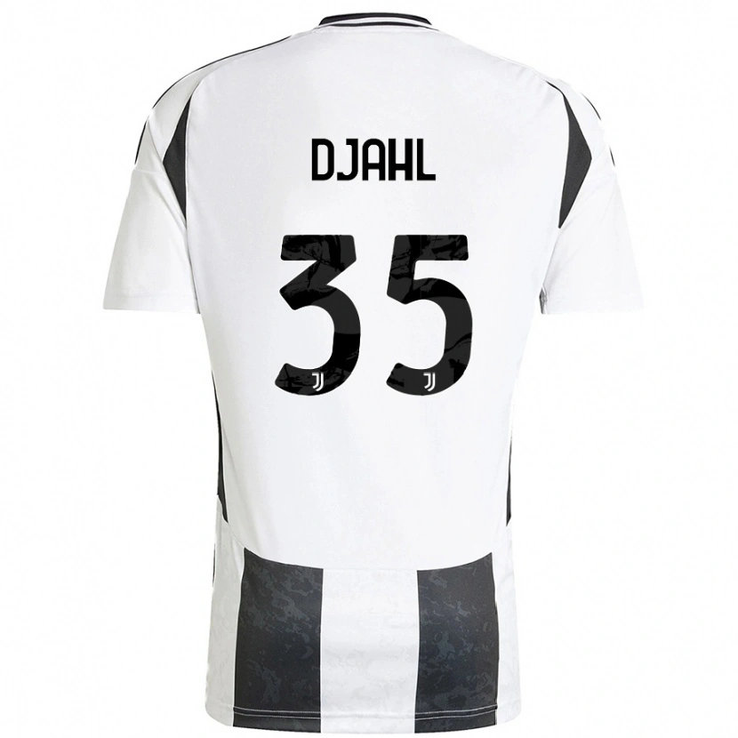 Danxen Niño Camiseta Rayan Djahl #35 Blanco Negro 1ª Equipación 2024/25 La Camisa