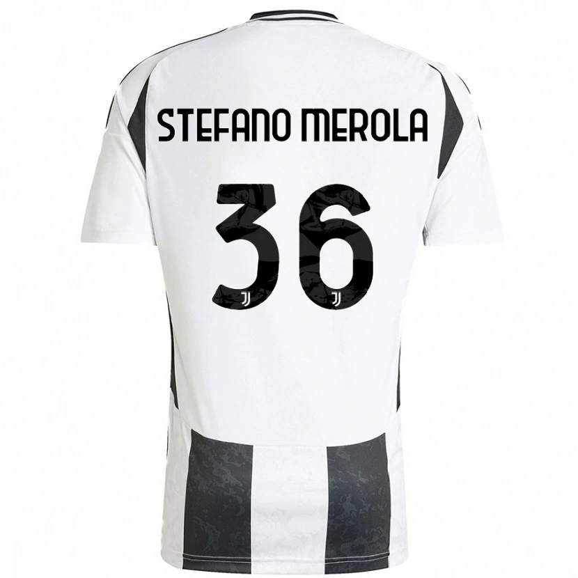 Danxen Niño Camiseta Antonio Stefano Merola #36 Blanco Negro 1ª Equipación 2024/25 La Camisa