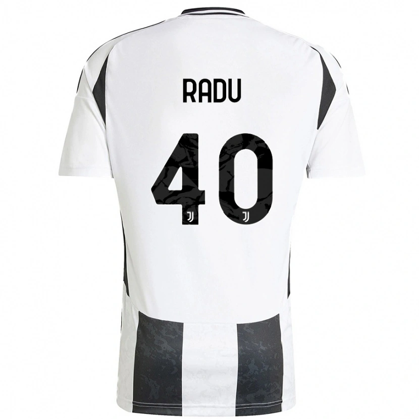 Danxen Niño Camiseta Riccardo Radu #40 Blanco Negro 1ª Equipación 2024/25 La Camisa