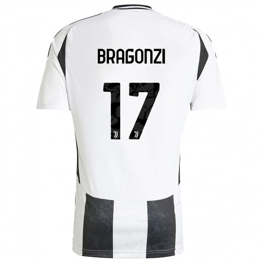 Danxen Niño Camiseta Asia Bragonzi #17 Blanco Negro 1ª Equipación 2024/25 La Camisa
