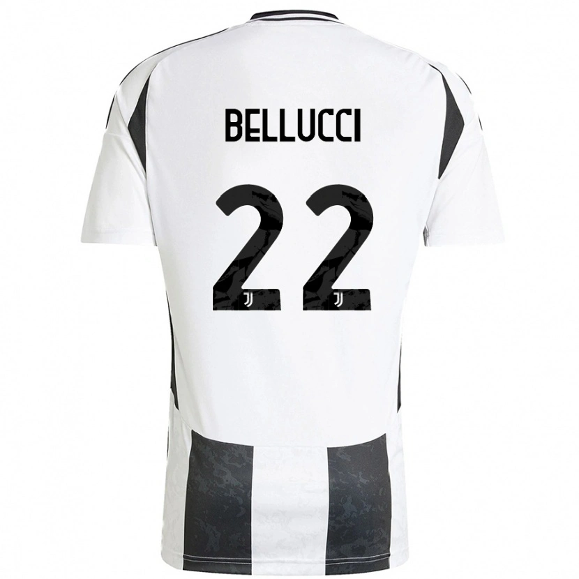 Danxen Niño Camiseta Melissa Bellucci #22 Blanco Negro 1ª Equipación 2024/25 La Camisa