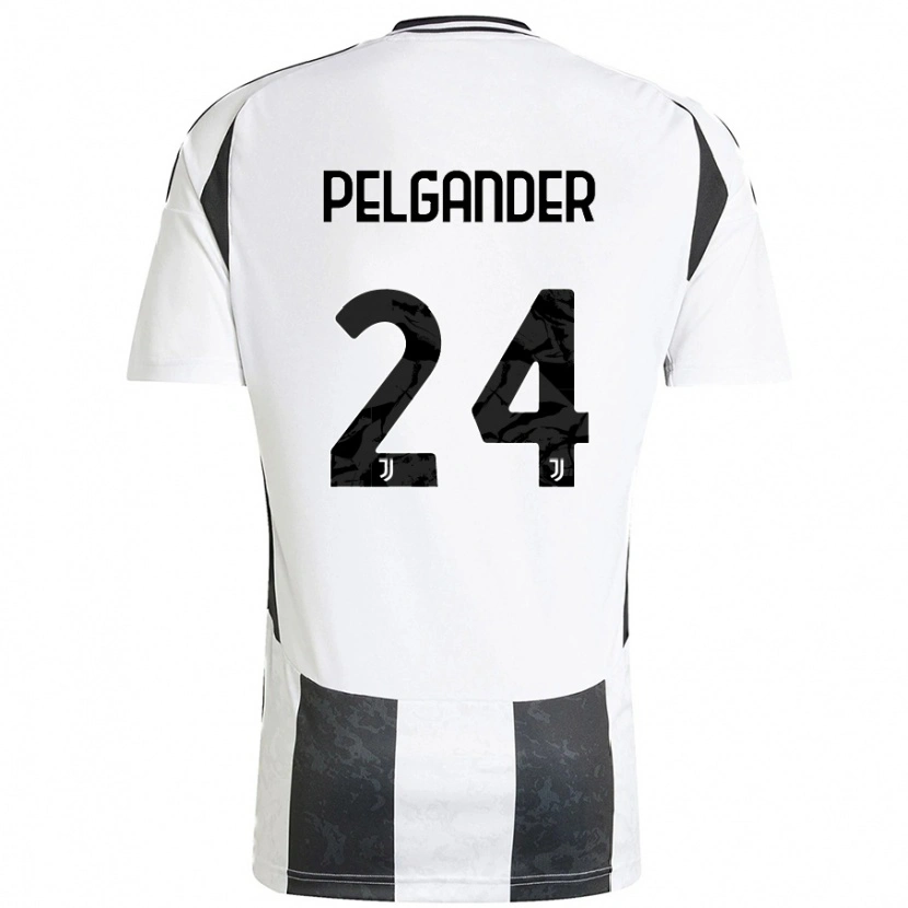 Danxen Niño Camiseta Elsa Pelgander #24 Blanco Negro 1ª Equipación 2024/25 La Camisa