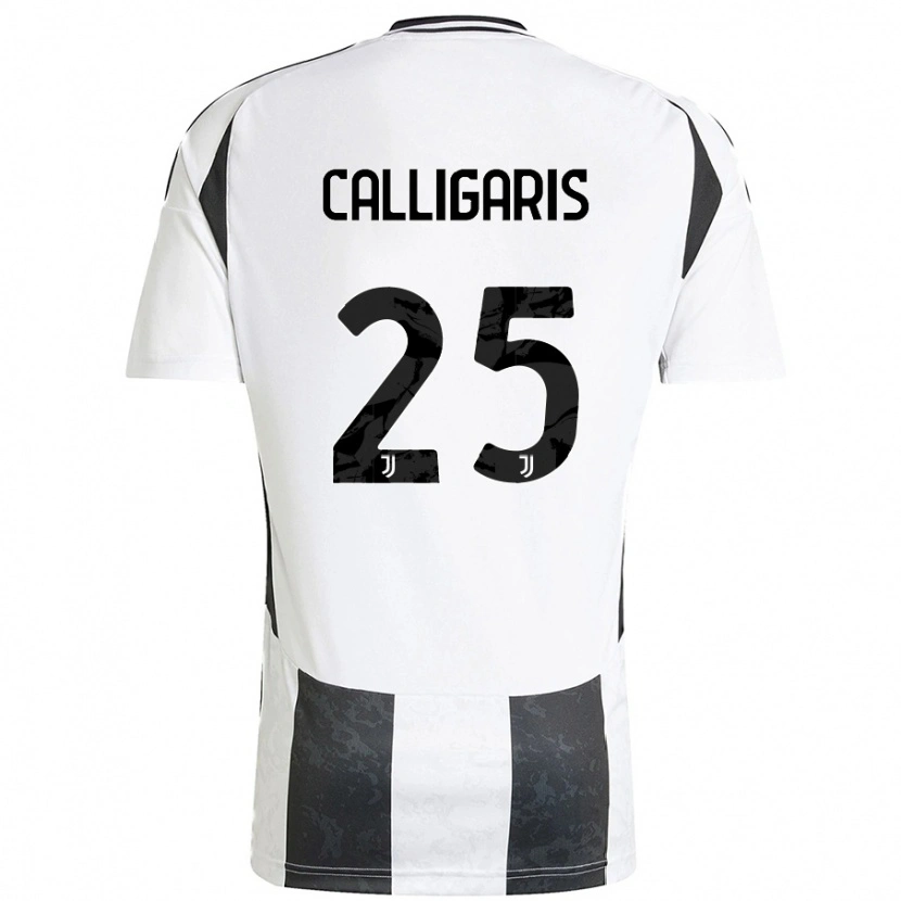 Danxen Niño Camiseta Viola Calligaris #25 Blanco Negro 1ª Equipación 2024/25 La Camisa