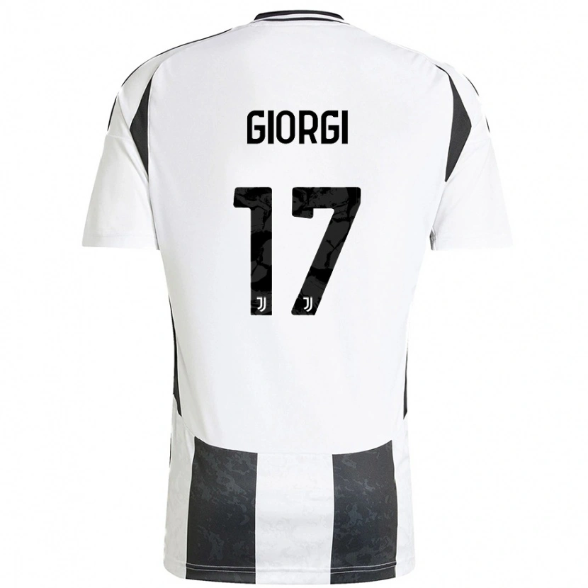 Danxen Niño Camiseta Lorenzo Giorgi #17 Blanco Negro 1ª Equipación 2024/25 La Camisa