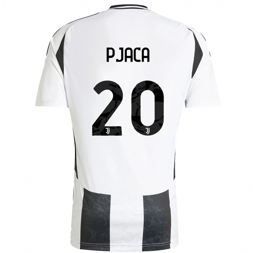 Danxen Niño Camiseta Marko Pjaca #20 Blanco Negro 1ª Equipación 2024/25 La Camisa